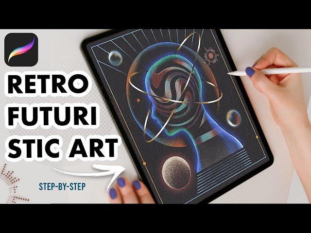 Retro Futuristic Art: Design a Vintage Sci-Fi Poster in Procreate