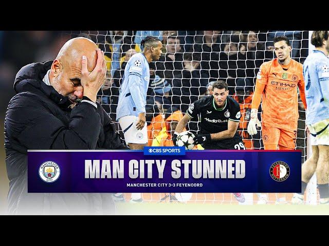 Manchester City STUNNED at home vs. Feyenoord in the UEFA Champions League | Scoreline | CBS Sports