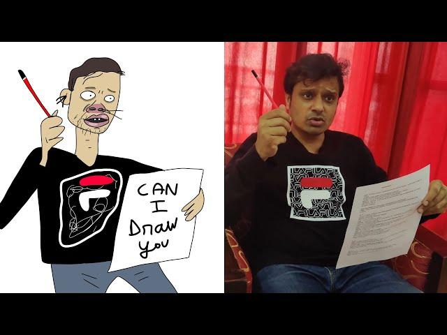 Jhooth Bole Kauwa Kate drawing meme | झठ बल कव कट