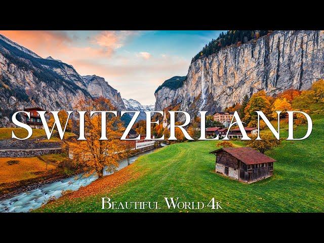 Golden Autumn in Switzerland 4K Nature Relaxation Film - Relaxing Piano Music - Autumn Swiss