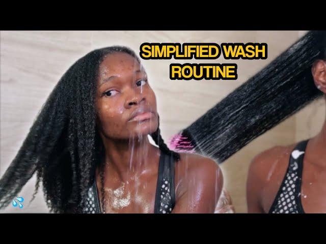 SIMPLIFIED WASHDAY ROUTINE |ASMR SATISFYING WASH ROUTINE