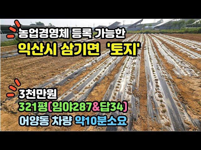 [3천만원]익산시 삼기면 서두리 토지1062제곱미터(320평)