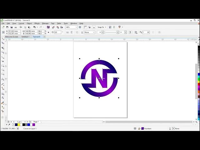 Belajar Corel Draw X7 untuk pemula   #8 Membuat Logo Sederhana