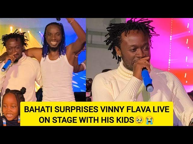 BEEF RUMOURS OVER . EMOTIONAL AS BAHATI SURPRISES VINNY FLAVA WITH HIS KIDS LIVE ON STAGE