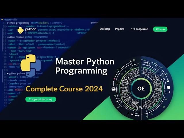  Learn Python Programming 2024: From Zero to Hero | Complete Beginner's Course #python #programming