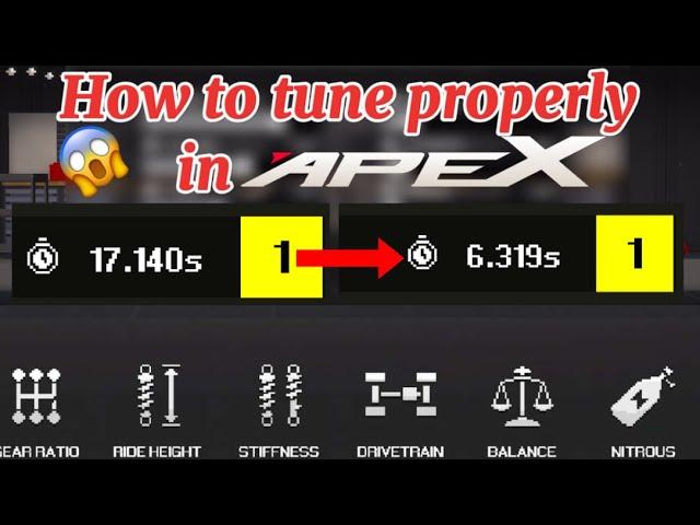 How to tune cars in APEX Racer!! (For beginners)