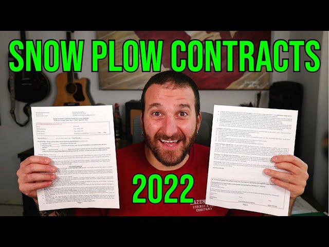 Snow Plow Contracts 2022!