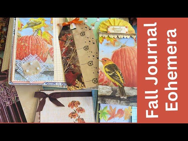 FALL Junk Journal Ephemera Craft with Me - AND Spring/Summer Junk Journal Flip Through