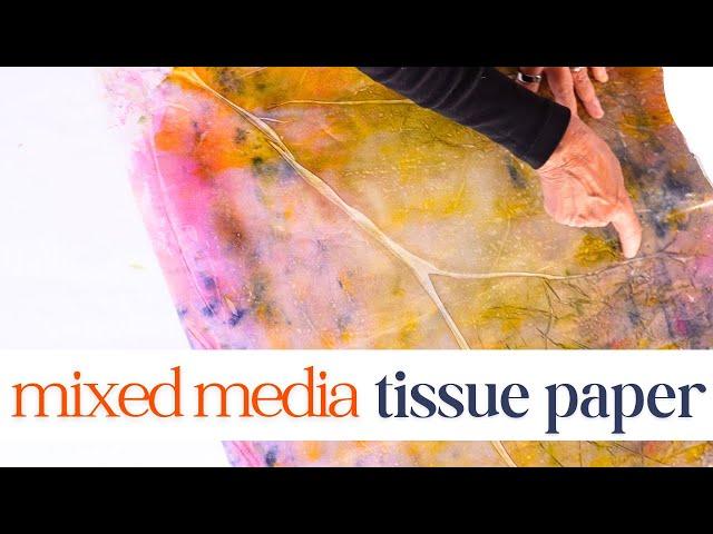 How To Create Amazing Mixed Media Art With Tissue Paper | Color Study Part 3