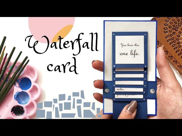 Water Fall Card| waterfall greeting Card | How to make Waterfall Card (Easy Step by Step Tutorial)