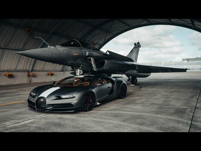 BUGATTI Chiron Sport 'Les Légendes du Ciel' VS Dassault Rafale Marine jet