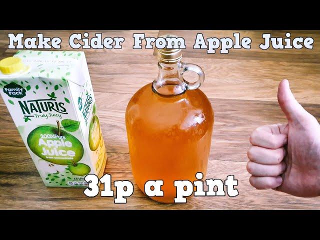 Making cider from supermarket apple juice