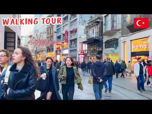 Turkey In Winter 2024 Taksim Square Walking Tour part 2 | Istanbul | 4KHDR | Parivish World