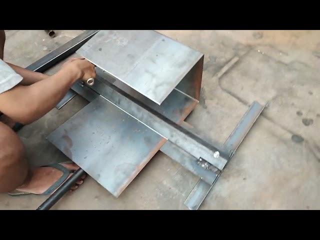 alat tekuk bending plat || cara mudah membuat box dari plat besi. membuat box battery lithium.