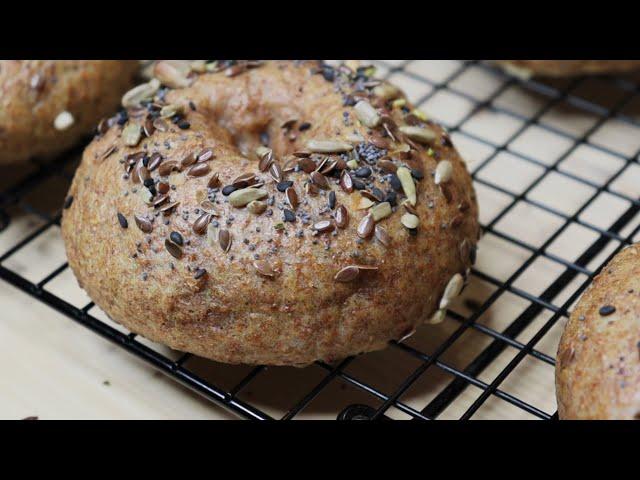 100% WHOLE WHEAT BAGEL | HOW TO MAKE WHOLE WHEAT BAGELS