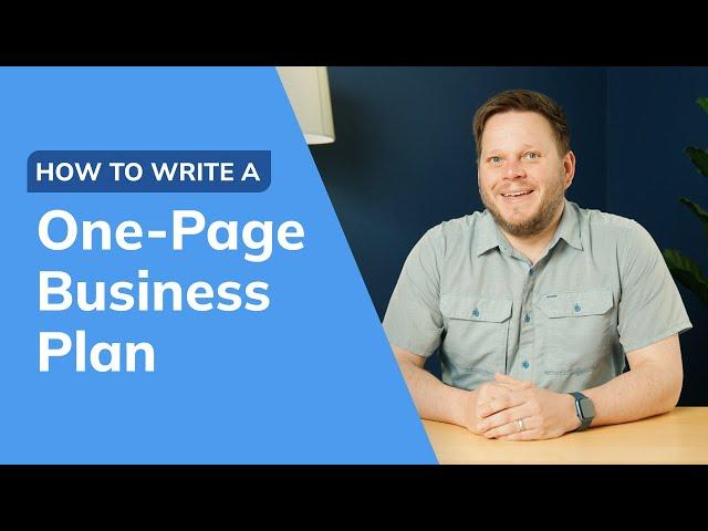 How to Write a One-Page Business Plan [Free Template in Description]