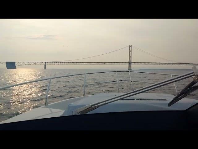 Passing Under The Mackinac Island bridge