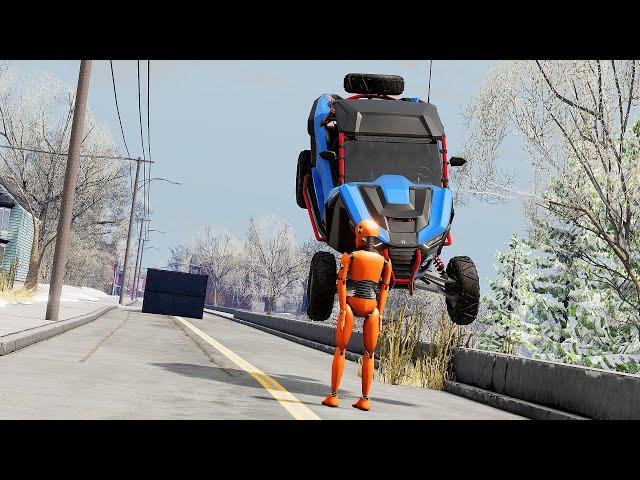 BeamNG drive - High Speed Jumping Cars Crashes Compilation #23