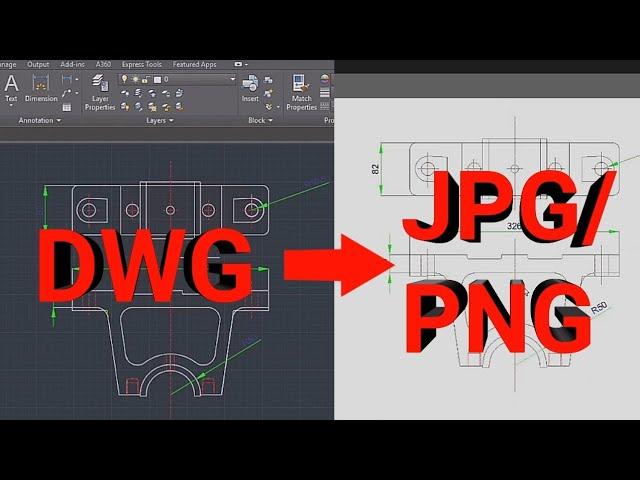 Convert DWG to JPG/PNG | AutoCAD tutorial ⏩