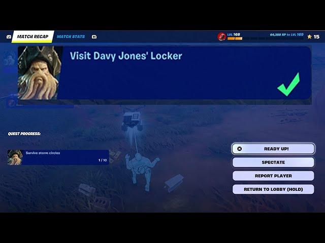 How to EASILY Visit Davy Jones Locker in Fortnite locations Quest!