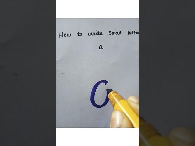 How to write alphabet small letter a?