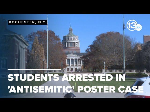 Four University of Rochester students charged in 'antisemitic' poster case