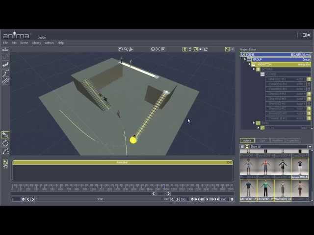 AXYZ design ANIMA Software | Animating people on Stairs, Escalators and Walkways