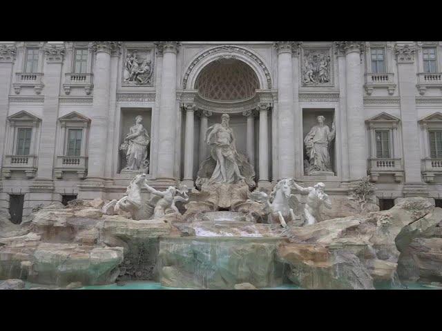 Rome's iconic Trevi Fountain reopens after maintenance works