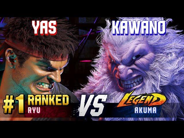 SF6 ▰ YAS (#1 Ranked Ryu) vs KAWANO (Akuma) ▰ High Level Gameplay