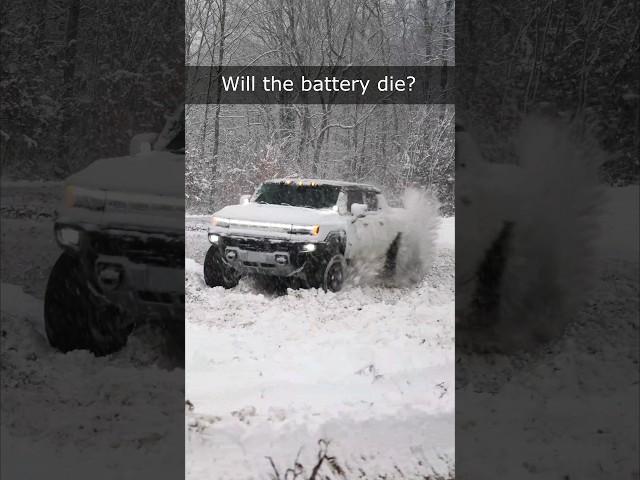 Electric Hummer EV FAIL!?  Snow vs Electric Powered Hummer Review