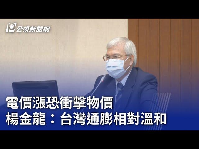 電價漲恐衝擊物價 楊金龍：台灣通膨相對溫和｜20240327 公視晚間新聞