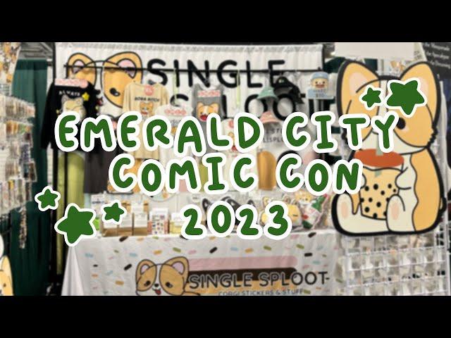 Emerald City Comic Con 2023  Artist Alley + Exhibitor Vlog  single sploot corgi