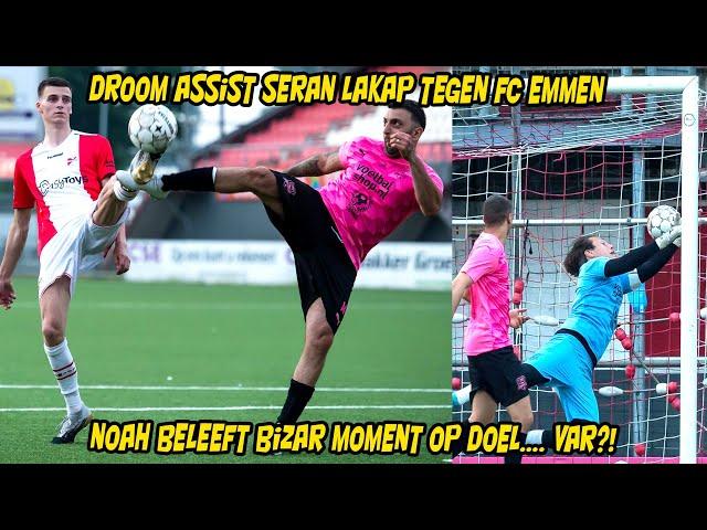 Droom assist Seran Lakap tegen FC Emmen. Noah beleeft bizar moment op doel... VAR?!