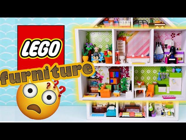 Fill your dollhouse with ... LEGO furniture? Building tutorial compilation