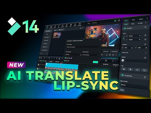 What's NEW IN FILMORA 14 | AI Translate LIP SYNC