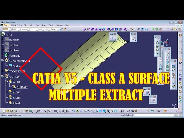 CATIA V5 SURFACING- MULTI EXTRACT