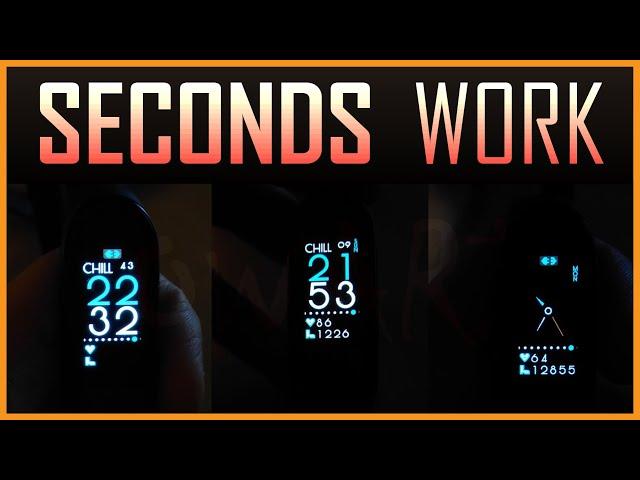 Mi Band 4 Watch Faces With SECONDS WORKING