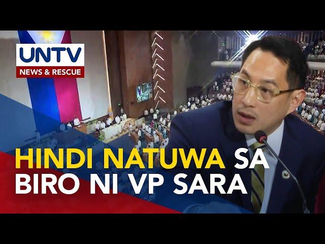 Ilang kongresista, tinuligsa ang ‘designated survivor’ remark ni VP Duterte kaugnay ng SONA