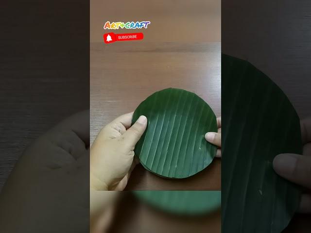 Shorts How to make banana leaves cup | Diy banana leaf plate