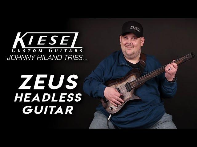 Kiesel Guitars - Johnny Hiland tries... Zeus Headless Guitar