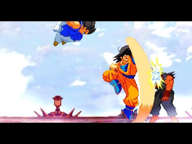 Goku and Vegeta vs Shin Akuma