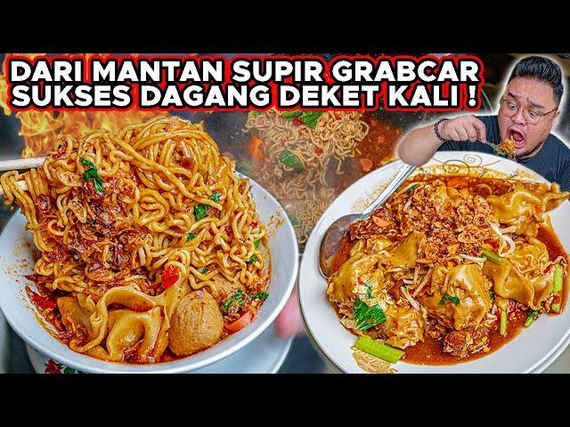 MANTAN SUPIR GRABCAR!! SUKSES JUALAN PANGSIT DIPOJOKAN SAMPING KALI..