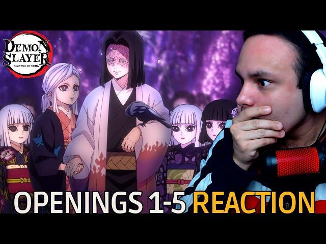 THIS IS SO AWESOME | DEMON SLAYER ALL Openings 1-5 REACTION