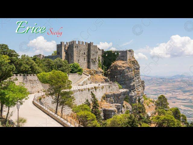 Erice Sicily Italy: Beautiful 4k Video of Erice Sicile, Trapani, Sicilia, Sicilia