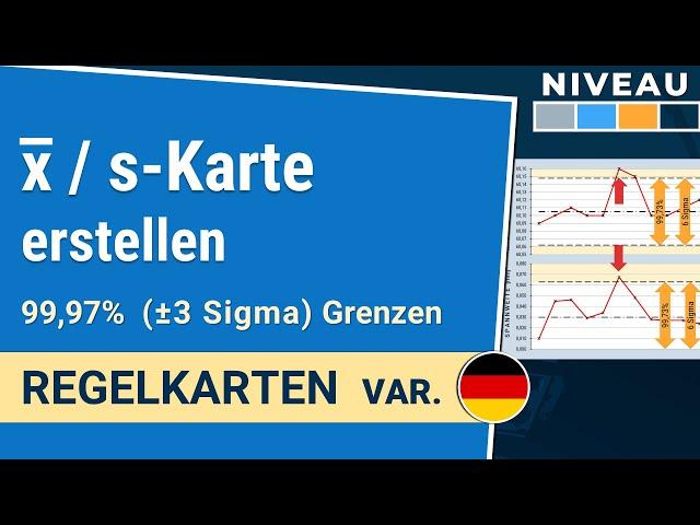 Mittelwert und Standardabweichungskarte: 6-Sigma Grenzen | Regelkarten var. 1-2.12| IHDE Academy