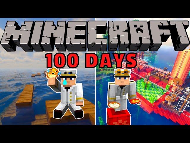 I Survived 100 Days on a DESERTED DESSERTED ISLAND with THE CREATE MOD in Hardcore Minecraft