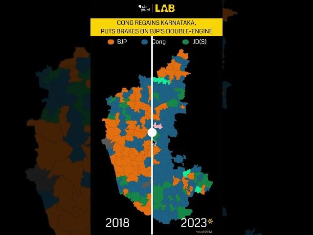 Karnataka Elections Results 2023 vs 2018: How Has Karnataka's Political Map Changed? | #shorts