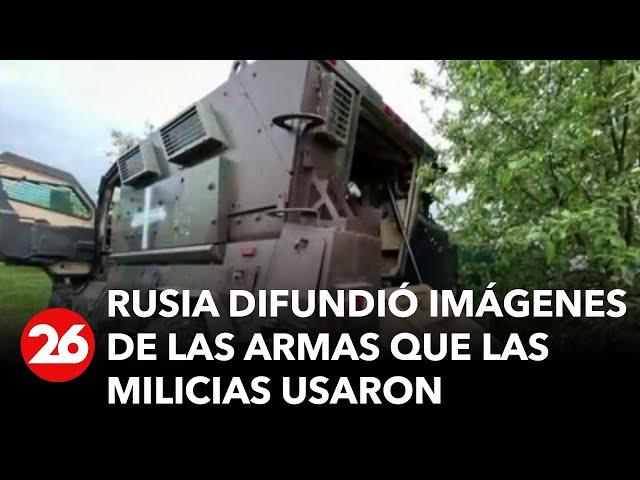 Rusia difundió las imágenes de las armas que usaron las milicias | #26Global