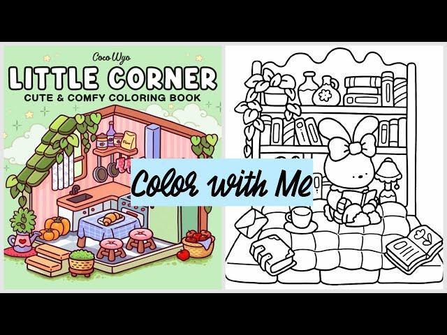 Color with ME | Little Corner Coloring Book Cozy Bunny Reading Nook | NO Talking | Relaxing