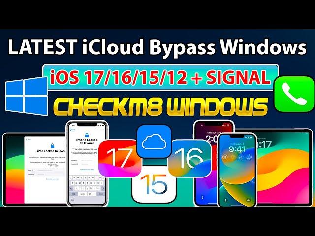  NEW iCloud Bypass Windows With Signal/Sim/Network on iOS 17/16/15 iPhone/iPad | Checkm8 Windows